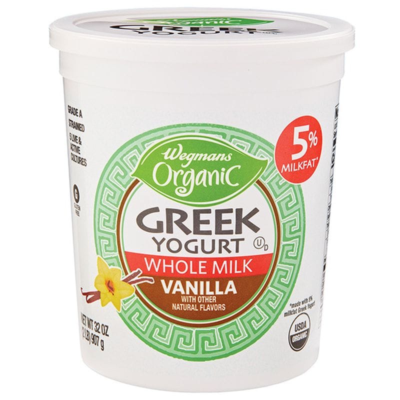 Wegmans Organic Greek Vanilla 5 Whole Milk Yogurt Wegmans 